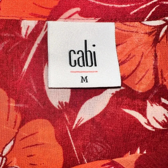CABI Hothouse Floral Print Button-up Collar Blouse - Picture 6 of 6